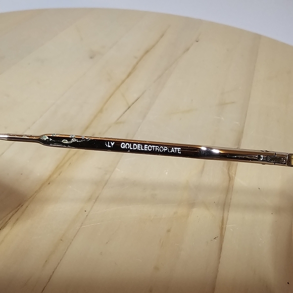 Vintage Unbranded Gold Electroplate Aviator Shaped Reading/Eye Glasses Frames - Picture 7 of 8